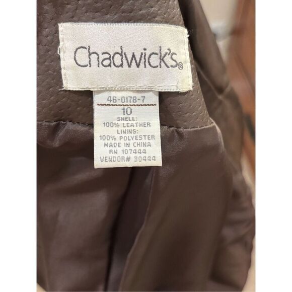 Chadwicks Brown Leather Jacket - Picture 6 of 7